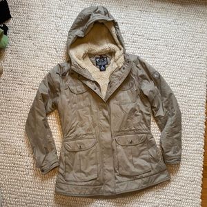 KUHL Projekt Womens Luna Parka Jacket Size L Sherpa Fleece lined